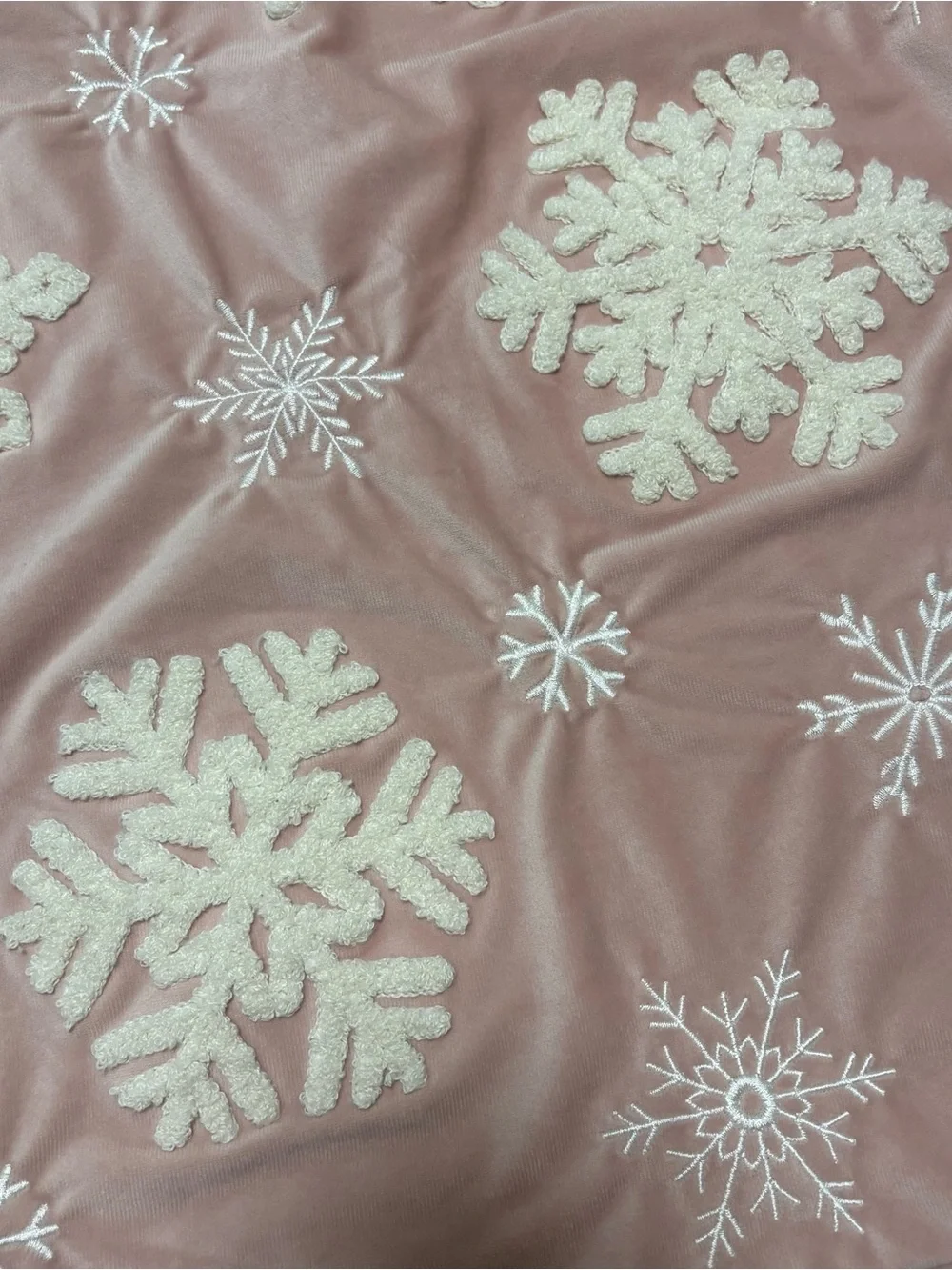 5for20 Set of 3 velour pink snowflake pillowcases